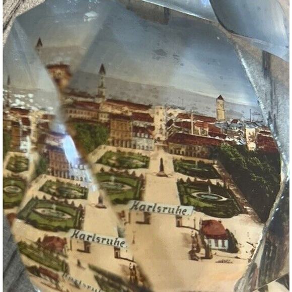 Antique Glass Crystal Paperweight Karlsruhe Germany 3 Inches - Picture 4 of 6